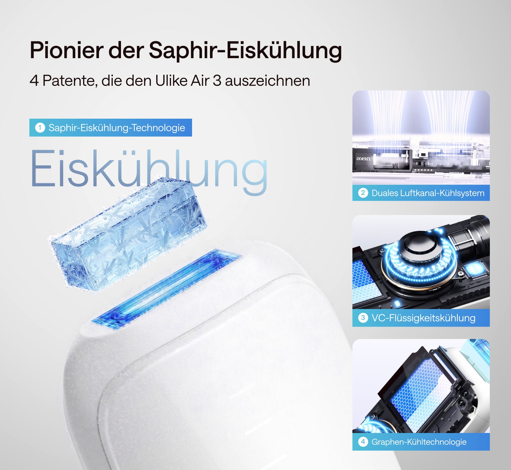Ulike Air 3 Eiskühl-IPL-Haarentfernungsgerät für zu Hause