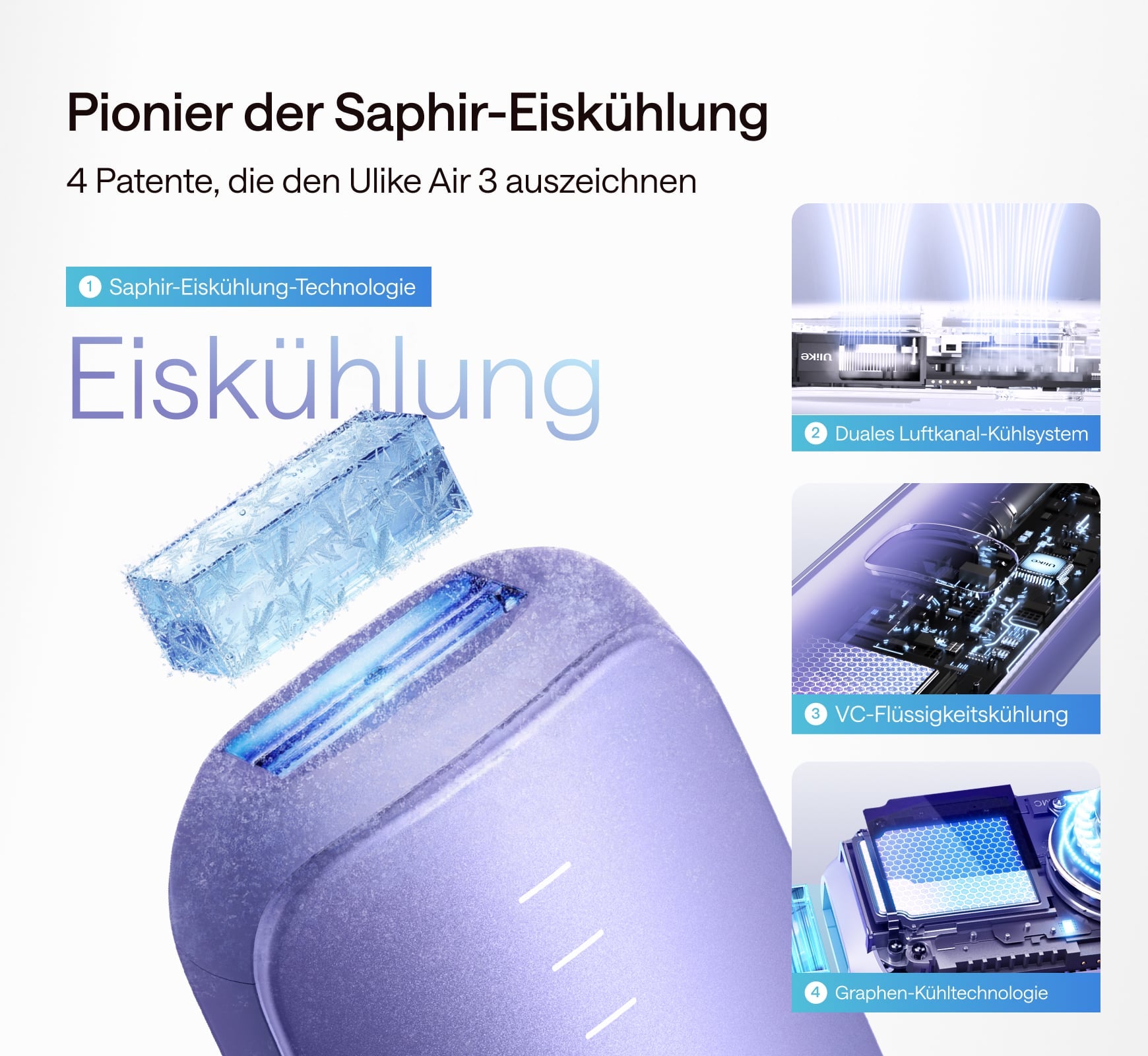 Ulike Air 3 Eiskühl-IPL-Haarentfernungsgerät für zu Hause
