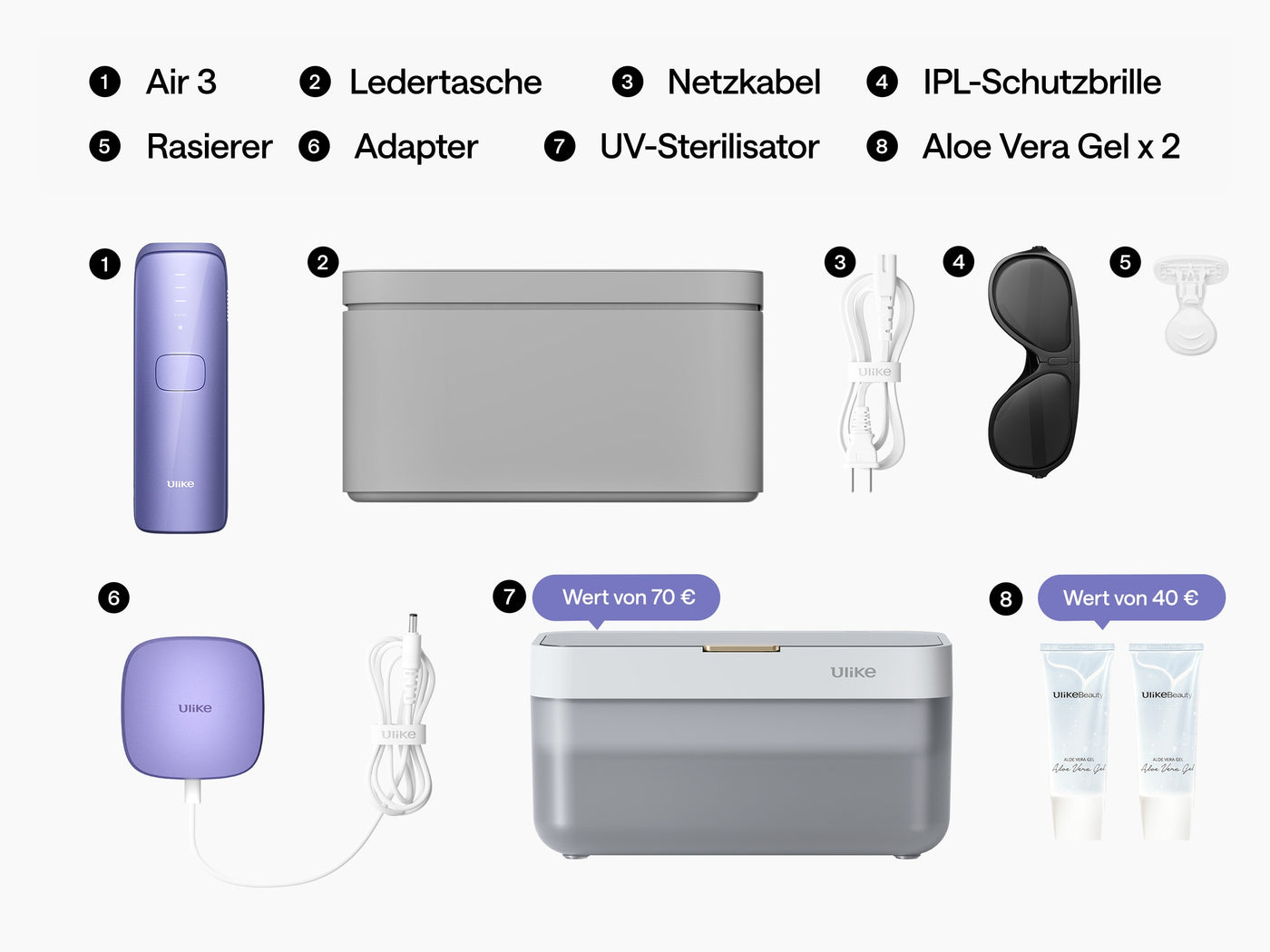 Ulike Air 3 93 Haarreduzierung in 4 Wochen für Zuhause