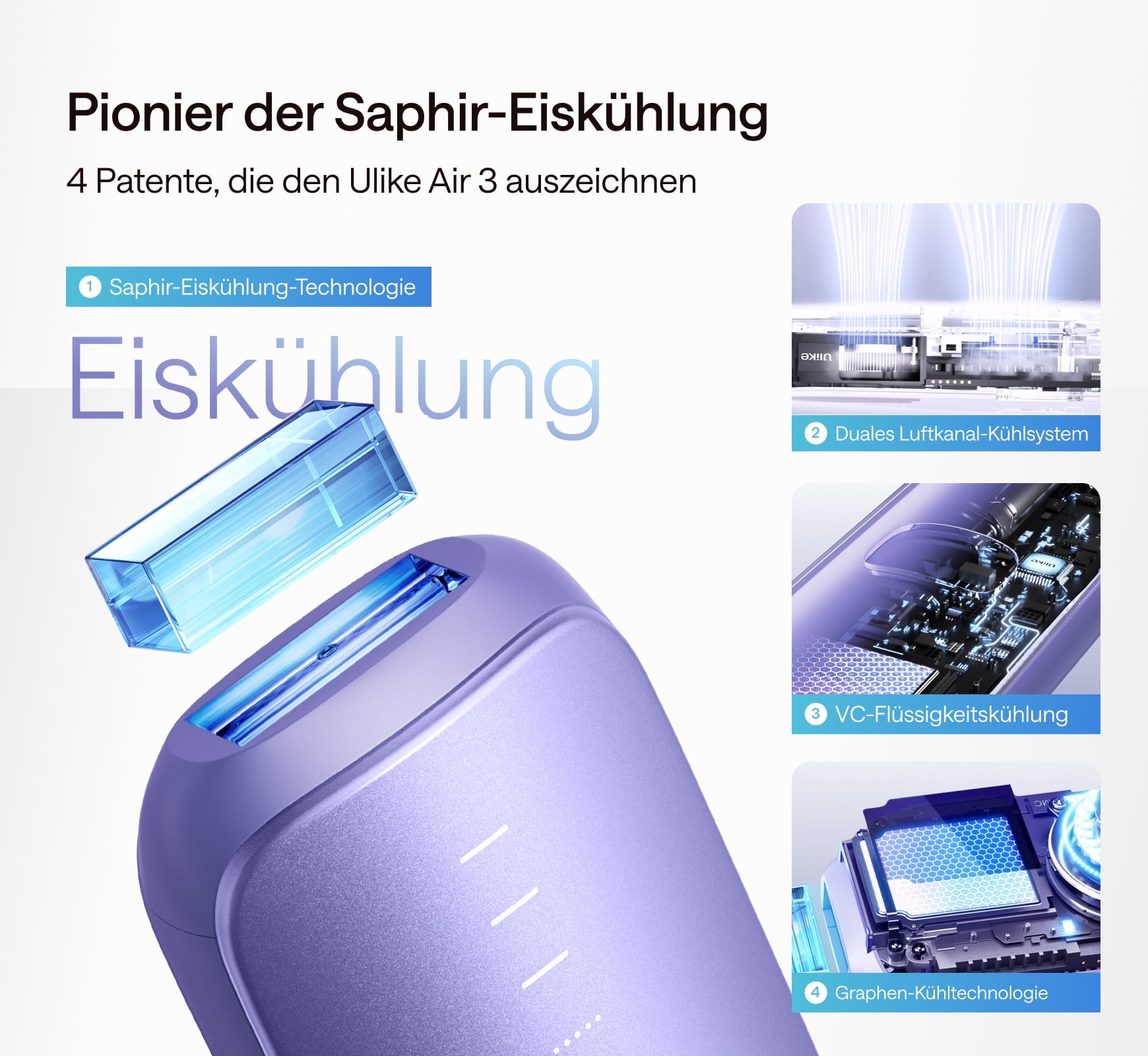 Ulike Air 3 Eiskühl-IPL-Haarentfernungsgerät für zu Hause